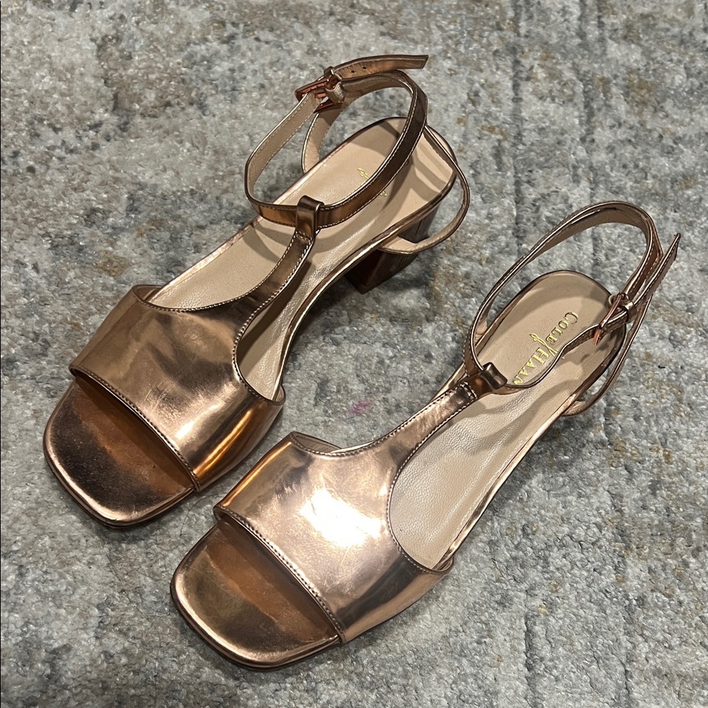 Cole Haan Metallic Gold Heels
